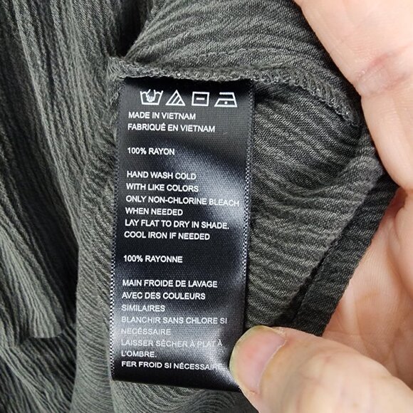 Ecote Winona Ruffle Crinkle Gauze Top M - Picture 5 of 5